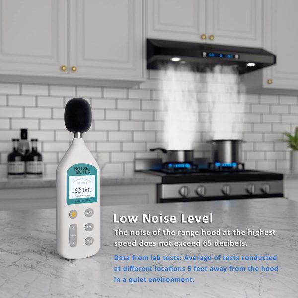 IKTCH 30 inch Range Hood 900 CFM, Black Under Cabinet Kitchen Vent Hood with 4 Speed Gesture Sensing&Touch Control Panel