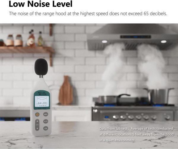 IKTCH 30-inch Wall Mount Range Hood & Stainless Steel Backsplash, 900 CFM Ducted/Ductless Convertible, Kitchen Chimney Vent Stainless Steel with Gesture Sensing & Touch Control Switch Panel