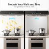 IKTCH 24 x 30 Inch Stainless Steel Backsplash, Stove Backsplash Protector for Wall, Range Hood Wall Shield, Pre Drilled Holes for Easy Installation