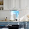IKTCH 30 inch Insert Range Hood, 390 CFM Low Noise Kitchen Vent Hood, Ducted/Ductless Convertible Duct, Stainless Steel vent hood with 4 Speed Gesture Sensing&Touch Control Panel